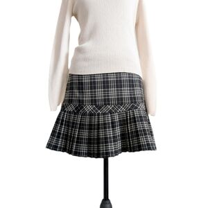 Necessary Objects Vintage Y2K Preppy School Girl Pleated Plaid Mini Skirt
